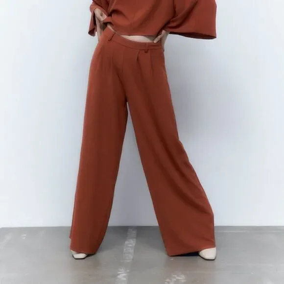 Zara Wide Leg Palazzo Pants - Picture 9 of 11